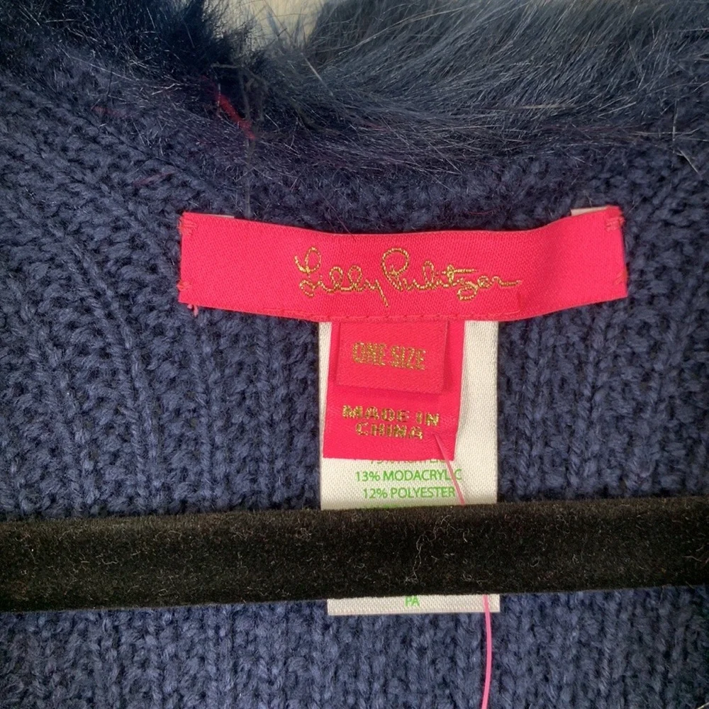 NWT Lilly Pulitzer Rainie navy sweater wrap